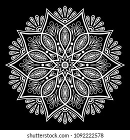 Mandala pattern white good mood