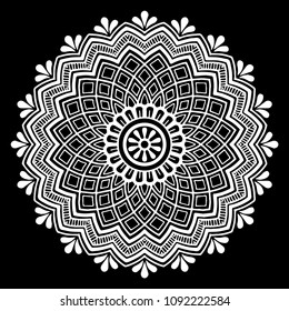 Mandala pattern white good mood