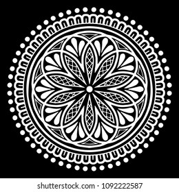 Mandala pattern white good mood