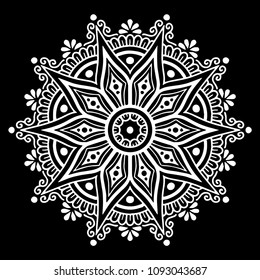 Mandala pattern white good mood