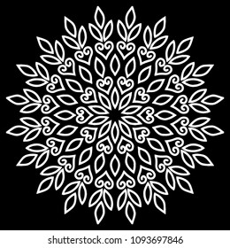 Mandala pattern white good mood