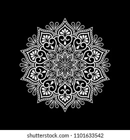 Mandala pattern white good mood