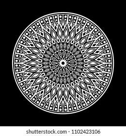 Mandala pattern white good mood