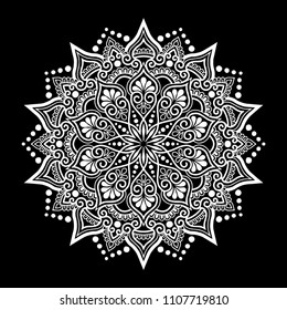 Mandala pattern white good mood