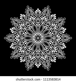 Mandala pattern white good mood