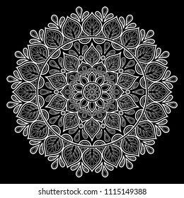 Mandala pattern white good mood