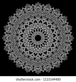 Mandala pattern white good mood