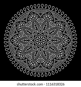 Mandala pattern white good mood