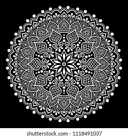 Mandala pattern white good mood