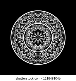 Mandala pattern white good mood