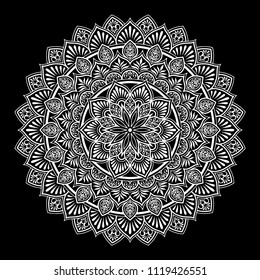 Mandala pattern white good mood