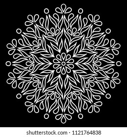 Mandala pattern white good mood