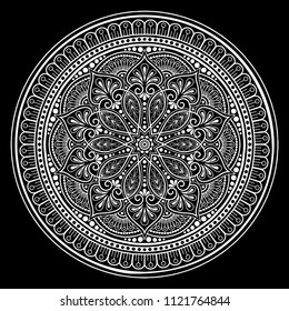 Mandala pattern white good mood