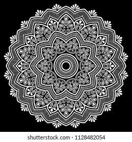 Mandala pattern white good mood