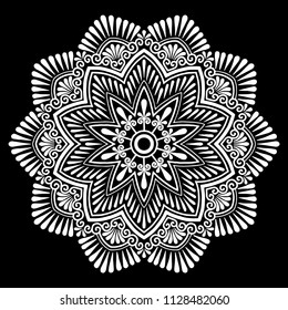 Mandala pattern white good mood