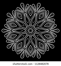 Mandala pattern white good mood