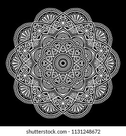 Mandala pattern white good mood