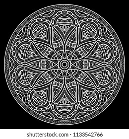 Mandala pattern white good mood