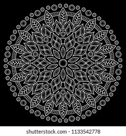 Mandala pattern white good mood