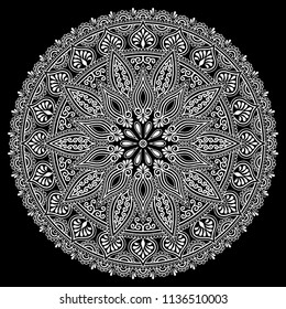 Mandala pattern white good mood