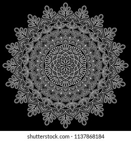 Mandala pattern white good mood