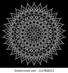 Mandala pattern white good mood