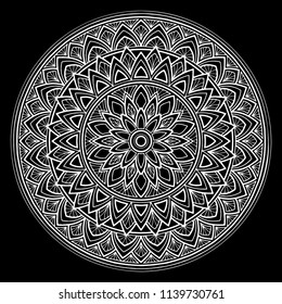 Mandala pattern white good mood