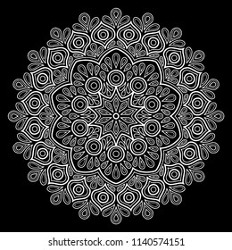 Mandala pattern white good mood