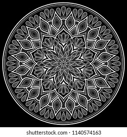 Mandala pattern white good mood