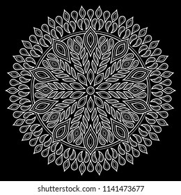 Mandala pattern white good mood
