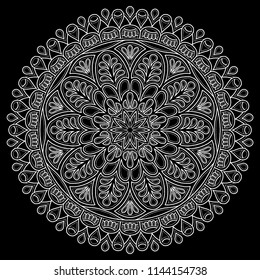 Mandala pattern white good mood