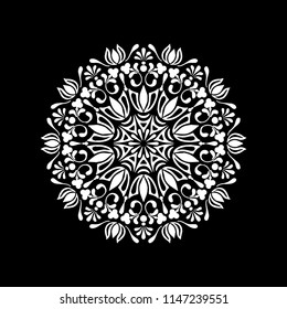 Mandala pattern white good mood