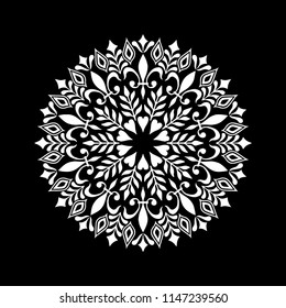 Mandala pattern white good mood