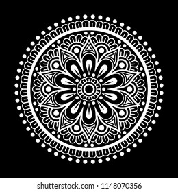 Mandala pattern white good mood