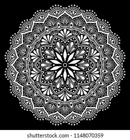 Mandala pattern white good mood