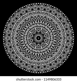 Mandala pattern white good mood
