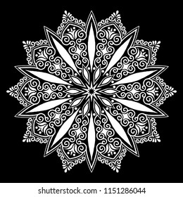 Mandala pattern white good mood