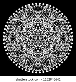 Mandala pattern white good mood