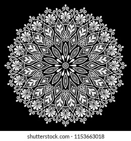 Mandala pattern white good mood