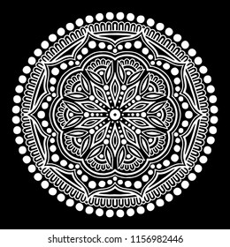 Mandala pattern white good mood