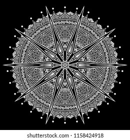 Mandala pattern white good mood