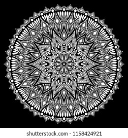 Mandala pattern white good mood