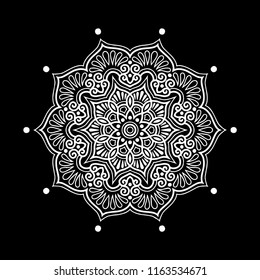 Mandala pattern white good mood