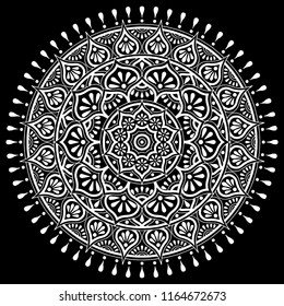 Mandala pattern white good mood
