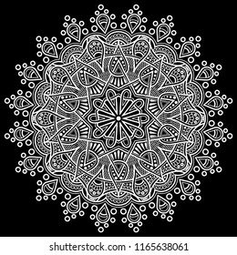 Mandala pattern white good mood