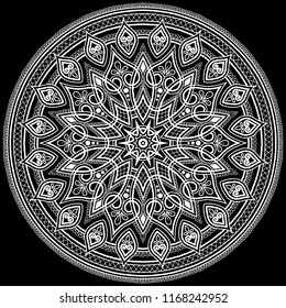 Mandala pattern white good mood