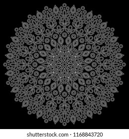 Mandala pattern white good mood