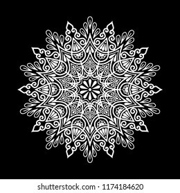 Mandala pattern white good mood