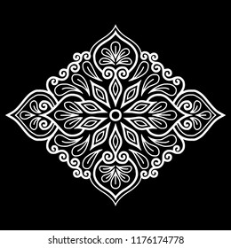 Mandala pattern white good mood