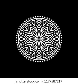 Mandala pattern white good mood